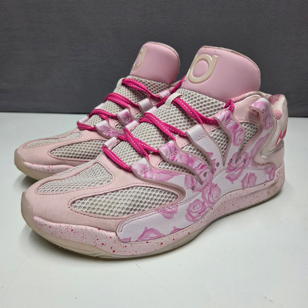 Nike KD 18 Aunt Pearl Mens 11.5 Pink Rose Basketball Shoes Sneaker HV1997-600